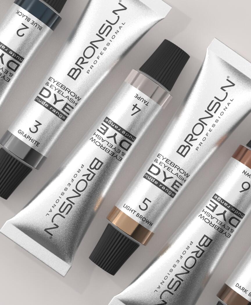 Eyebrow and Eyelash Cream Dye NUDE RANGE BRONSUN black 