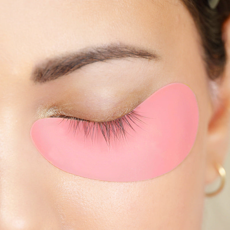 Reusable Silicone Under Eye Pad on model&